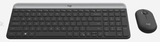 Logi Slim Wireless Keyboard and Mouse Combo MK470 - Graphite