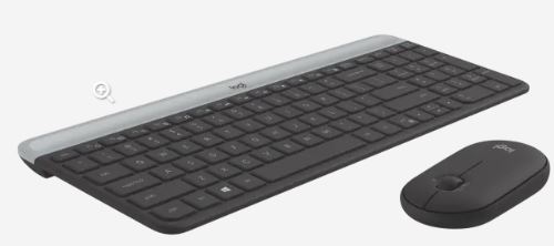 Logi Slim Wireless Keyboard and Mouse Combo MK470 - Graphite