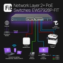 EnGenius Fit 24-Port Power over Ethernet Switch 240W Gigabit PoE+EWS7928P-FIT
