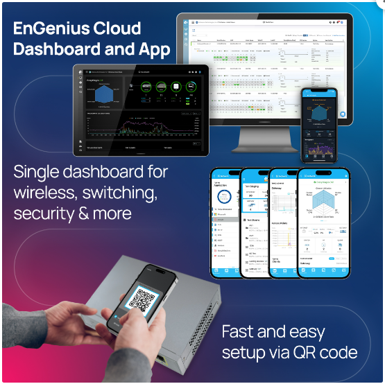 Engenius Cloud Managed SD-WAN Security Gateway with Quad Core 1.6GHz and 4x 2.5G ports ESG510

