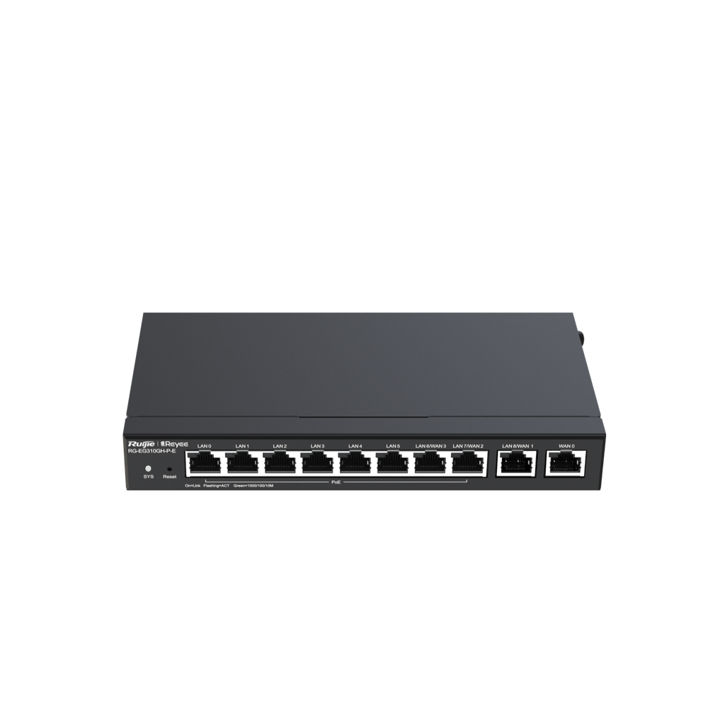 Rujie RG-EG310GH-P-E, Reyee10-Port High-Performance Cloud Managed PoE Office Router