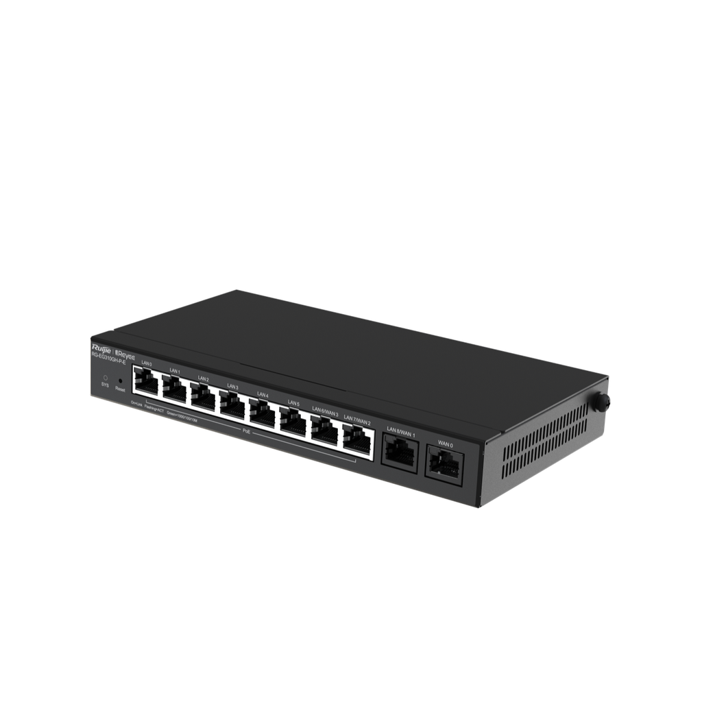 Rujie RG-EG310GH-P-E, Reyee10-Port High-Performance Cloud Managed PoE Office Router