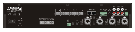 ITC 120 Watts 6-zone multi-function mixer power amplifier Model  #TI-1206S