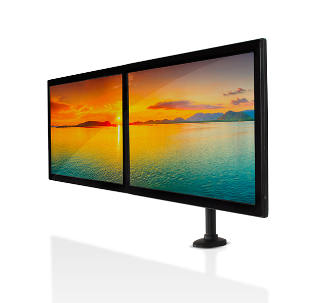 B Tech AV Mounts Twin Screen Desk Mount BT7374