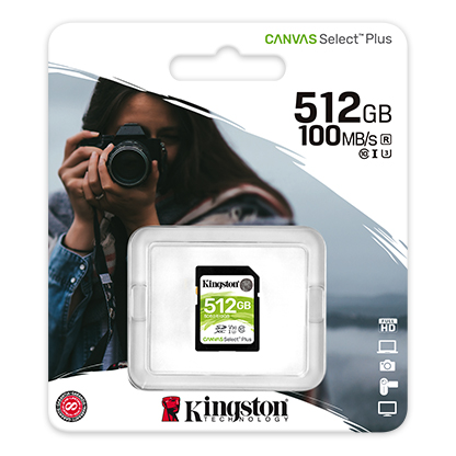 Kingston Canvas Select Plus SD Memory Card for HD 1080p and 4K Video Cameras