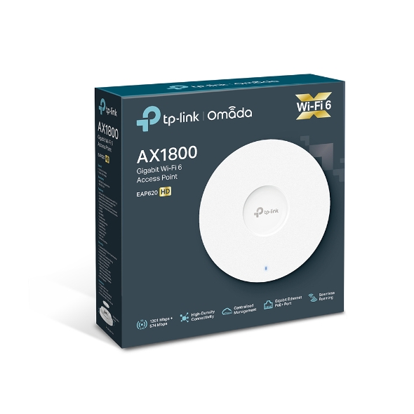
TPLINK AX1800 Ceiling Mount Dual-Band Wi-Fi 6 Access Point EAP620 HD