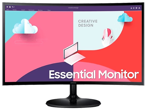 Samsung  24" Essential Curved Monitor S3 S36C LS24C360EAEXXS