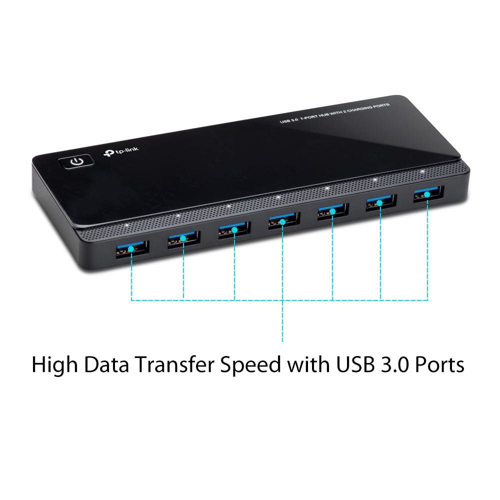 
TPLINK USB 3.0 7-Port Hub with 2 Charging Ports UH720