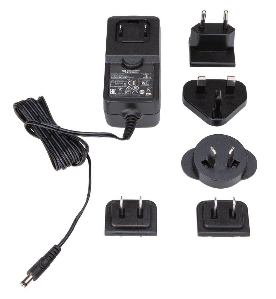 
Creston Wall Mount Power Pack, 24 VDC, 1.25 A, 2.1 mm, Universal PW-2412WU