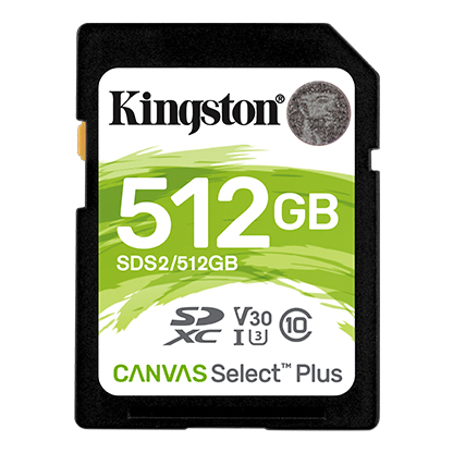 Kingston Canvas Select Plus SD Memory Card for HD 1080p and 4K Video Cameras