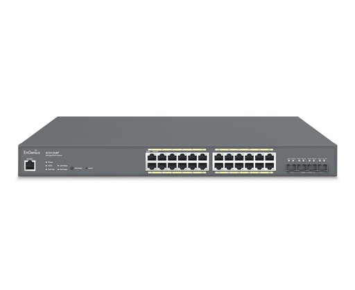 Engenius Cloud Managed 240W 24-Port Gigabit Switch PoE+ with 4 SFP+ Ports ECS1528P

