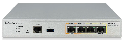 Engenius Cloud Managed SD-WAN Security Gateway with Quad Core 1.6GHz and 4x 2.5G ports ESG510

