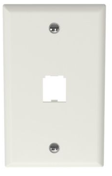 PANNET Panduit, 1-port Faceplate w/o label,, ivory white CFP1IW