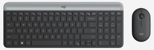 Logitech Slim Wireless Keyboard and Mouse Combo MK470 - Graphite