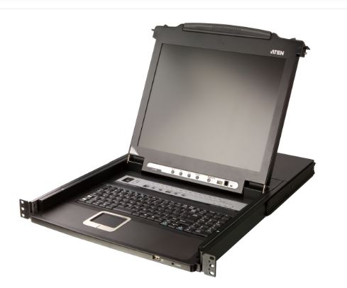 Aten 17"16P PS/2-USB VGA LCD KVM IP SW. W/US KB W/EU CORD ATEN CL5716IM